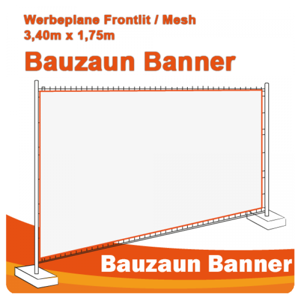 Bauzaunbanner Werbeplane Baustellen Banner Werbebanner Bannertotal Der Grossflachen Druck Discounter