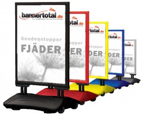 Kundenstopper "fjäder vid" DIN A0